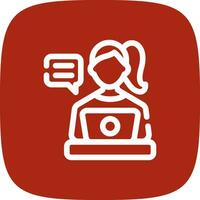 Blogger Creative Icon Design vector