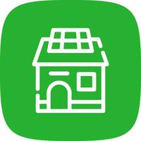 Solar House Creative Icon Design vector