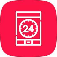 24 Hour Service Creative Icon Design vector