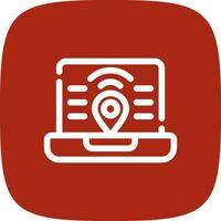 Digital Nomad Hub Creative Icon Design vector