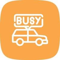 Busy Taxi Creative Icon Design vector