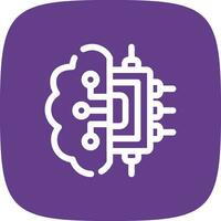 Brain Circuit Creative Icon Design vector