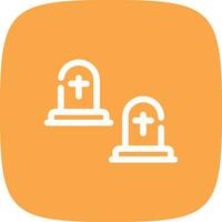 Cemetery Creative Icon Design vector