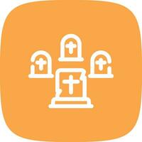 Graveyard Creative Icon Design vector
