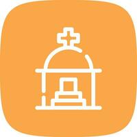Mausoleum Creative Icon Design vector