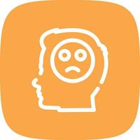 Emotions Sad Creative Icon Design vector
