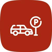 Taxi Parking Creative Icon Design vector