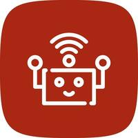 Robot Assistant Creative Icon Design vector