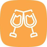 Glass Cheers Creative Icon Design vector