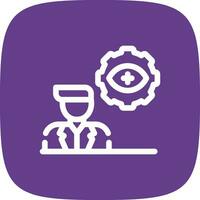 Automatic Eye Examination Creative Icon Design vector