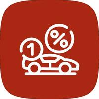 First Car Discount Creative Icon Design vector