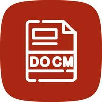 DOCM Creative Icon Design vector