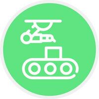 Conveyor Belt Creative Icon Design vector