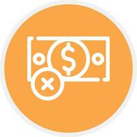 No Money Creative Icon Design vector