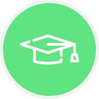 Graduation Cap Creative Icon Design vector