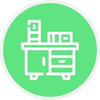 Bedside Table Creative Icon Design vector