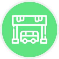 Bus Stop Creative Icon Design vector