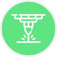 Water Cutting Machine Creative Icon Design vector
