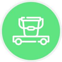 Cleaning Cart Creative Icon Design vector