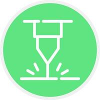 Water Cutting Machine Creative Icon Design vector