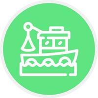 Fishing Boat Creative Icon Design vector