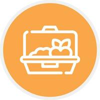 Lunch Box Creative Icon Design vector