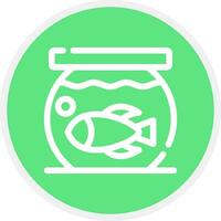 Fish Bowl Creative Icon Design vector