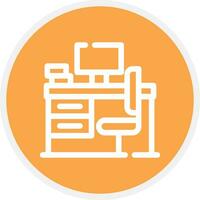 Office Desk Creative Icon Design vector