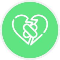 Broken Heart Creative Icon Design vector