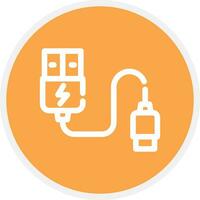 Usb Cable Creative Icon Design vector
