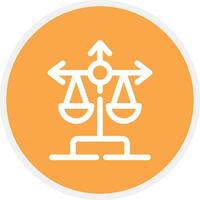 Balance Scale Creative Icon Design vector