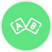 diseño de icono creativo de bloque abc vector