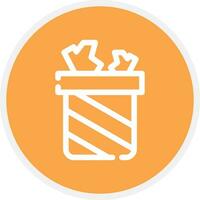 Trash Bin Creative Icon Design vector