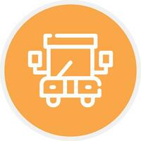 School Bus Creative Icon Design vector