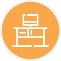 Office Desk Creative Icon Design vector