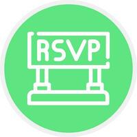 diseño de icono creativo rsvp vector