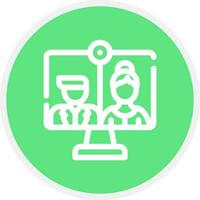 Online Interview Creative Icon Design vector