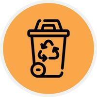 Recycling Bin Creative Icon Design vector