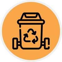 Trash Bin Creative Icon Design vector