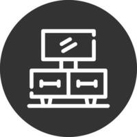 Tv Stand Creative Icon Design vector