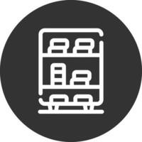 Bookshelf Creative Icon Design vector