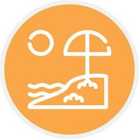 Beach Landscape Creative Icon Design vector