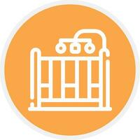 Baby Crib Creative Icon Design vector