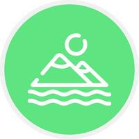 Lake Landscape Creative Icon Design vector