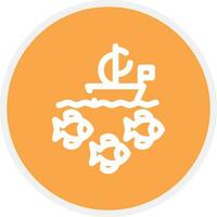 Fishing Boat Creative Icon Design vector