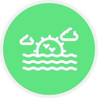 Sea Landscape Creative Icon Design vector