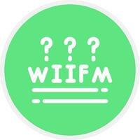 WIIFM Creative Icon Design vector