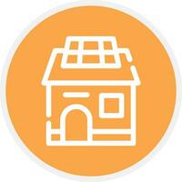 Solar House Creative Icon Design vector