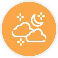 Cloudy Weather Creative Icon Design vector