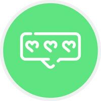 Comment Heart Creative Icon Design vector